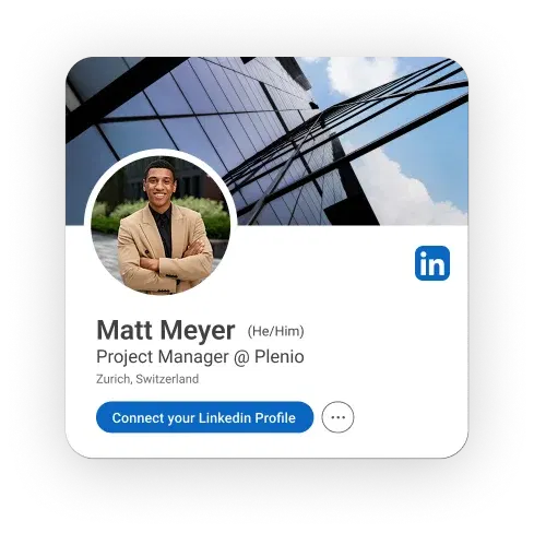 Erstelle dein Profil per Lebenslauf-Upload oder über LinkedIn